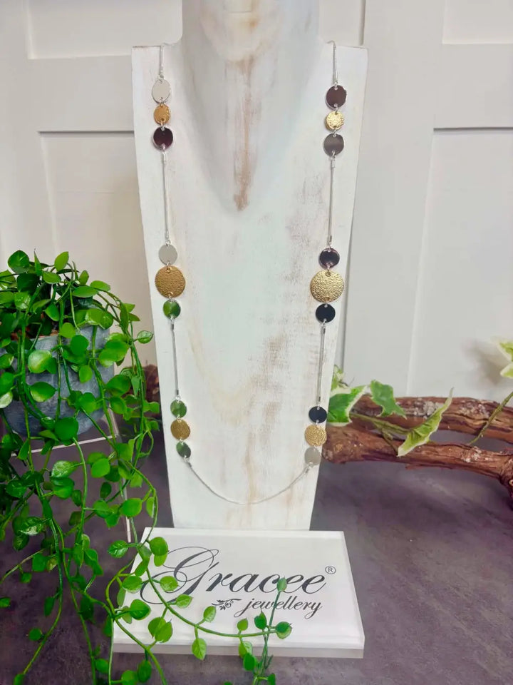 Gracee Long Disc Two Tone SILVER/GOLD