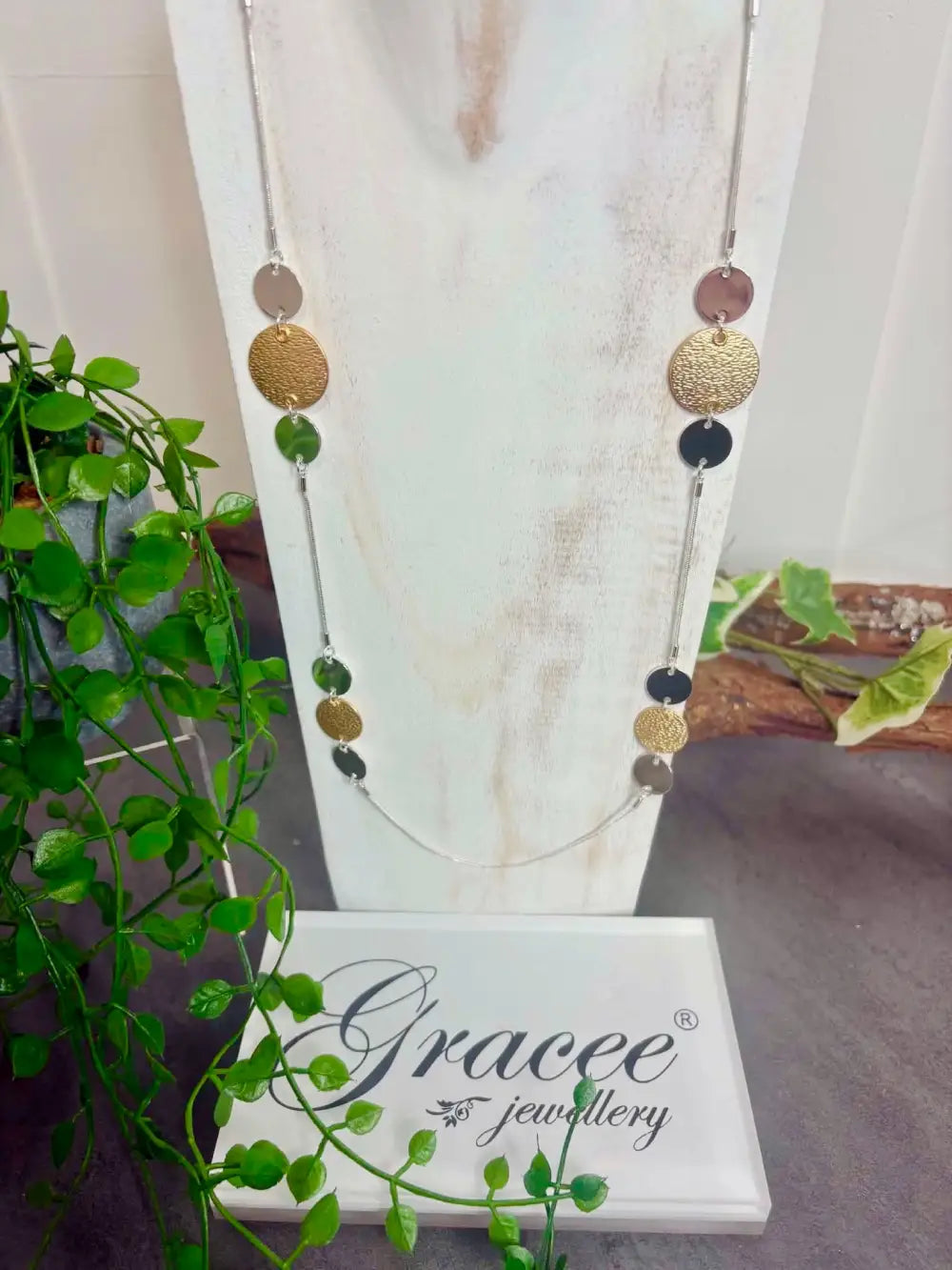 Gracee Long Disc Two Tone SILVER/GOLD