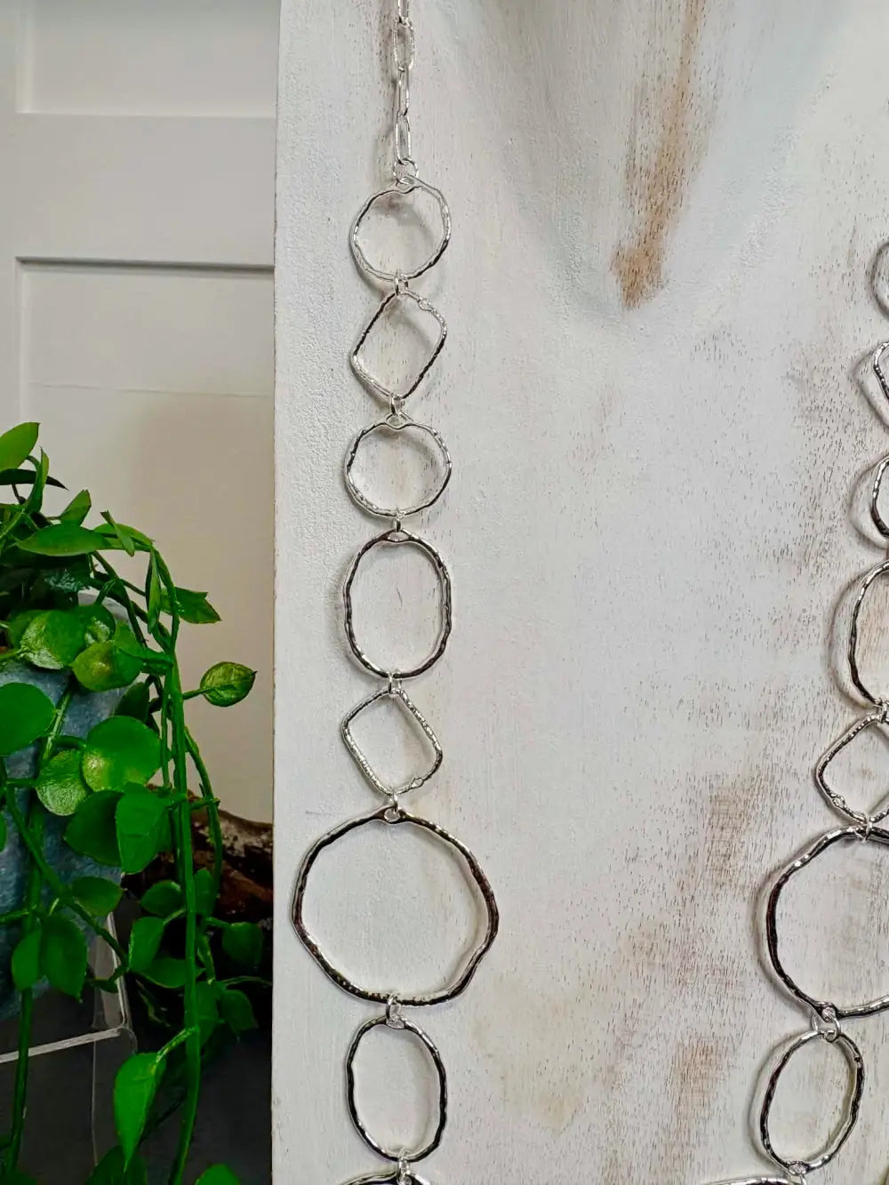 Gracee Multi Circle Long Necklace SILVER