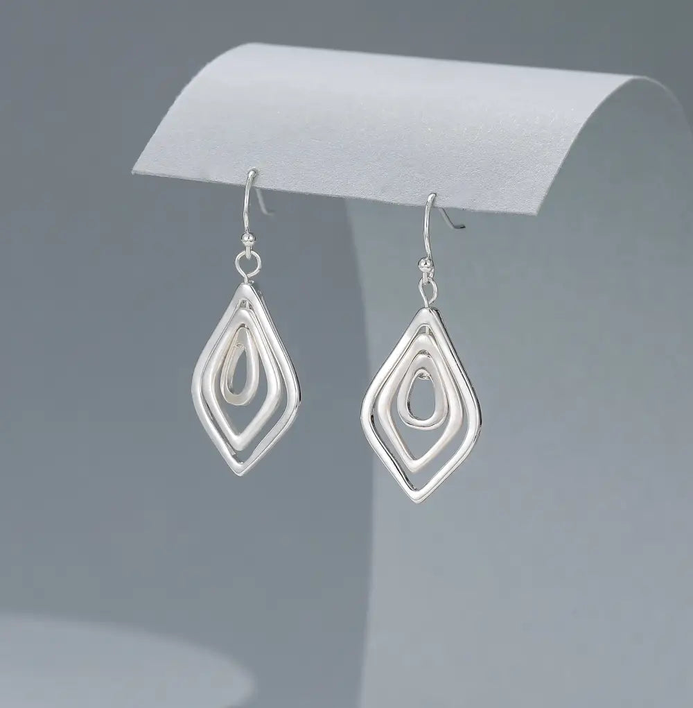 Gracee Open Diamond Earrings Silver Tone - Jewellery