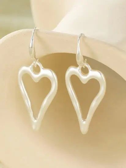 Gracee Open Heart Earrings SILVER