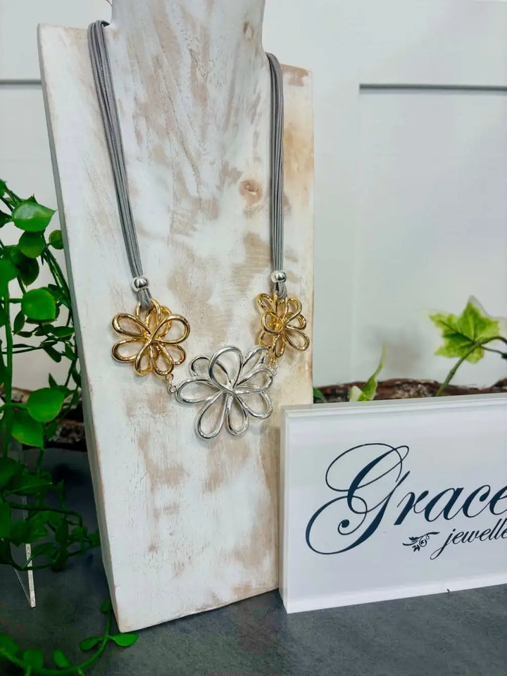 Gracee Triple Flower Necklace SG