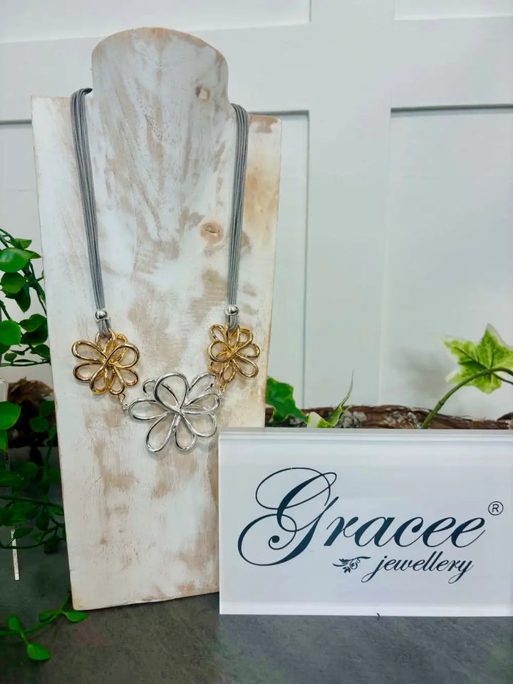 Gracee Triple Flower Necklace SG