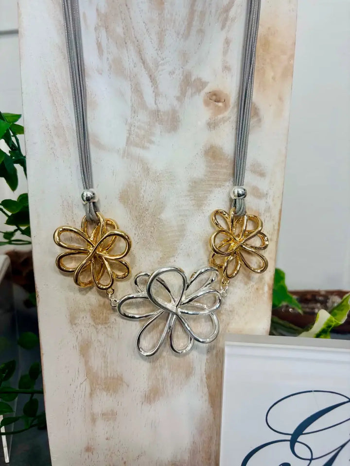 Gracee Triple Flower Necklace SG