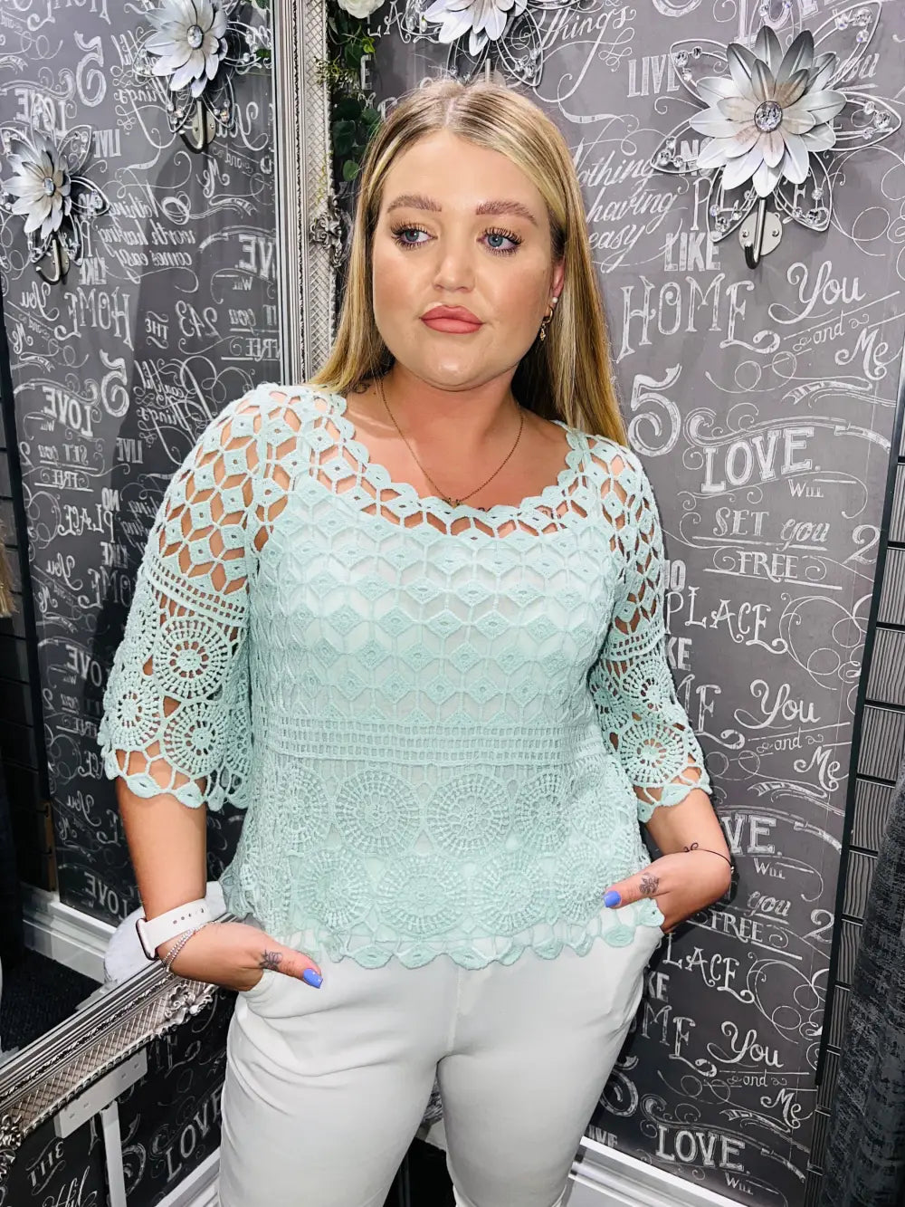 Hailey Crochet and Vest MINT