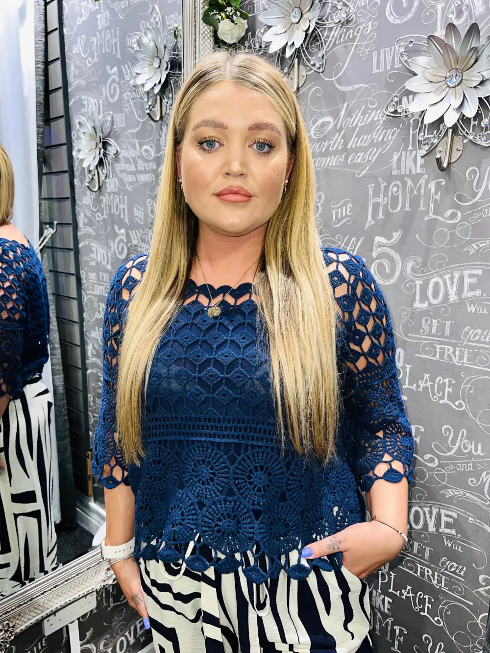 Hailey Crochet and Vest NAVY
