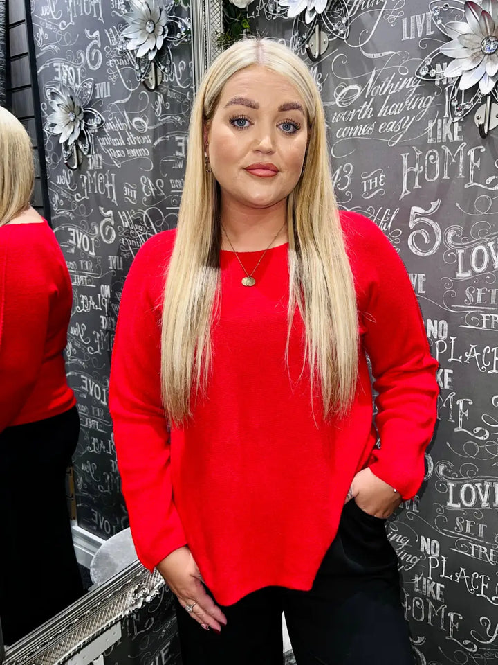 Hannah Soft Knit Jumper RED