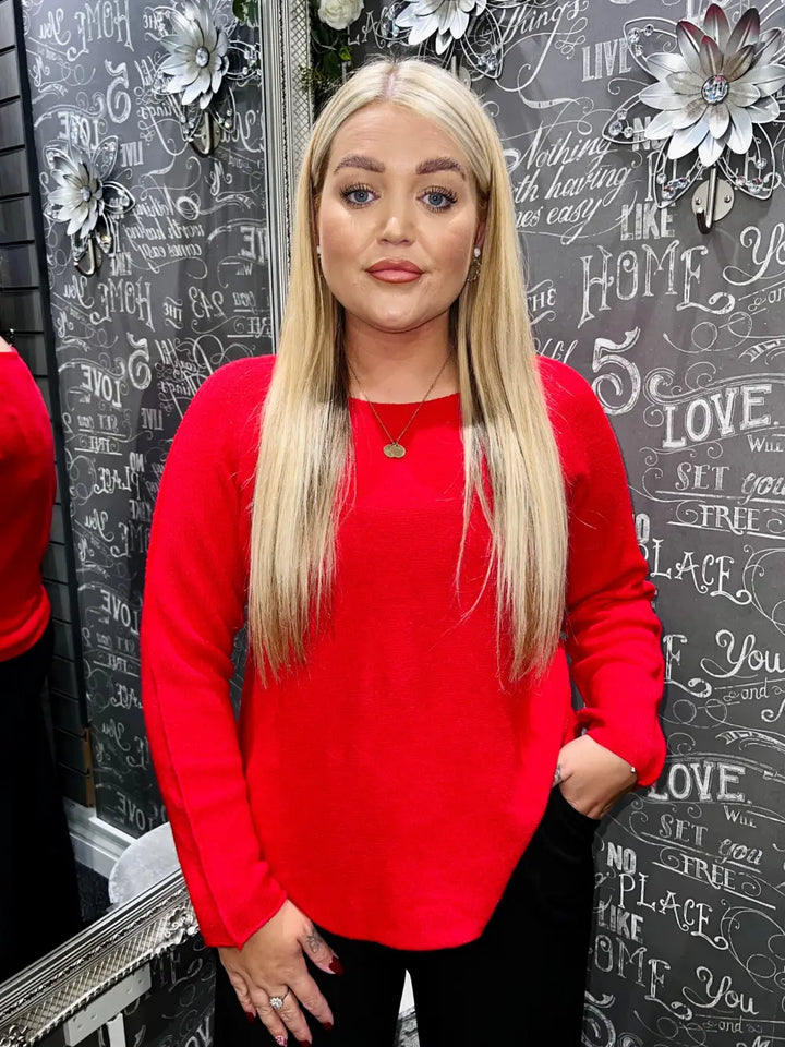 Hannah Soft Knit Jumper RED
