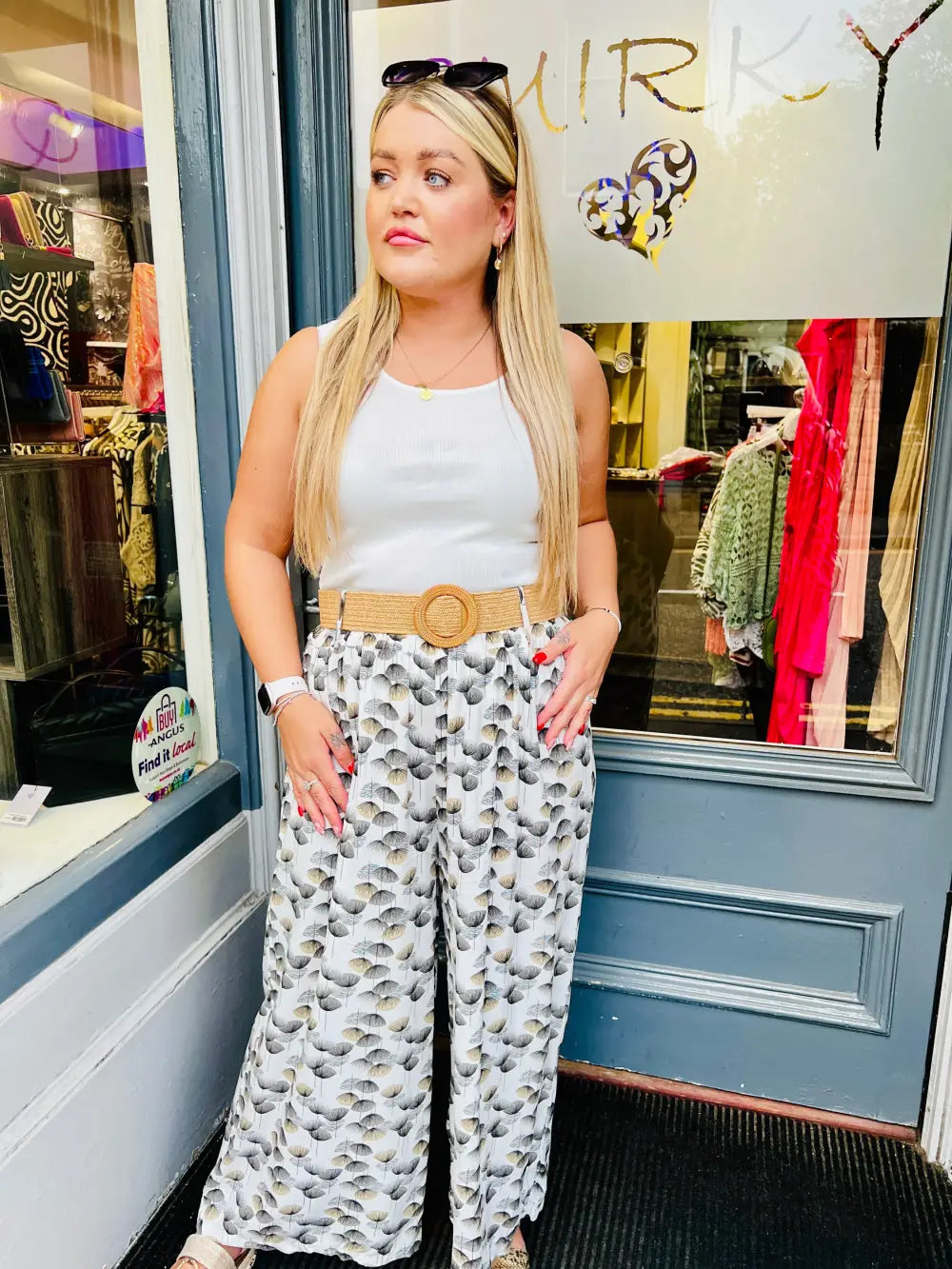 Harper Wide Leg Trousers GREY