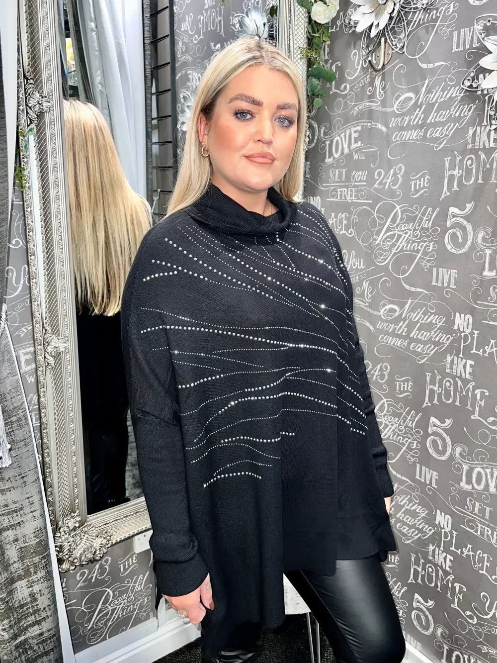 Hettie Sparkle Jumper BLACK