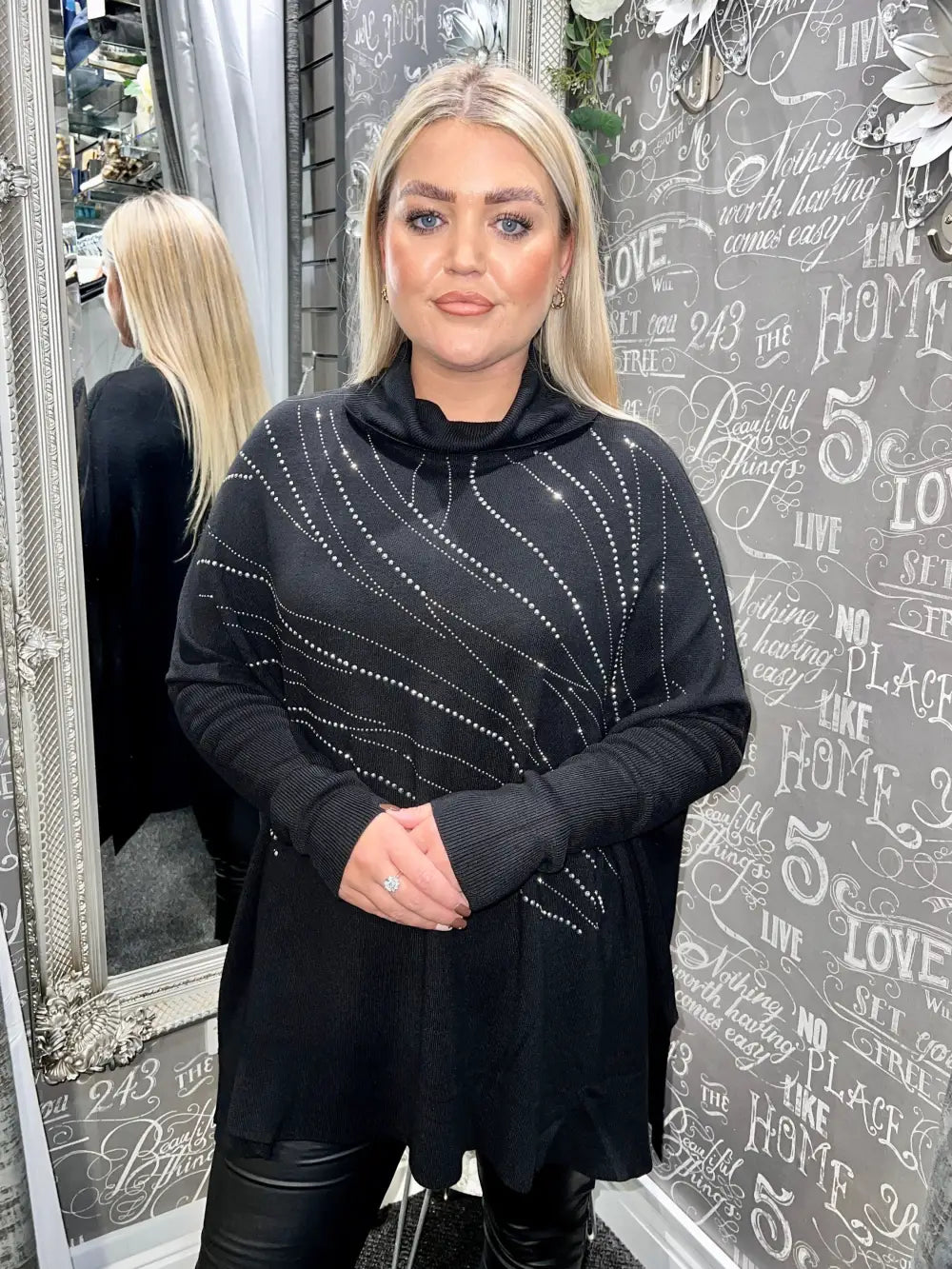 Hettie Sparkle Jumper BLACK