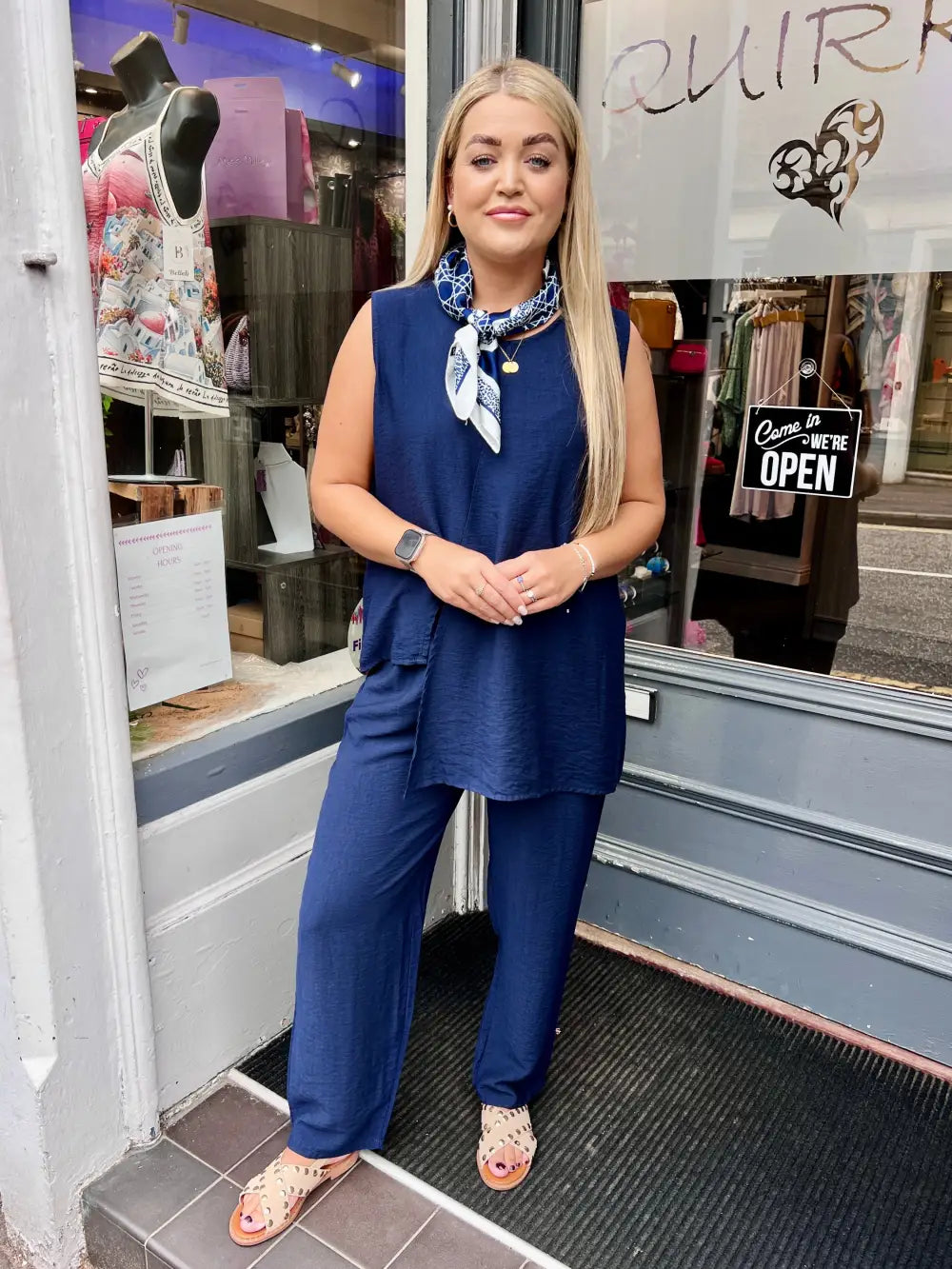 Jacinda Co-Ord Set NAVY