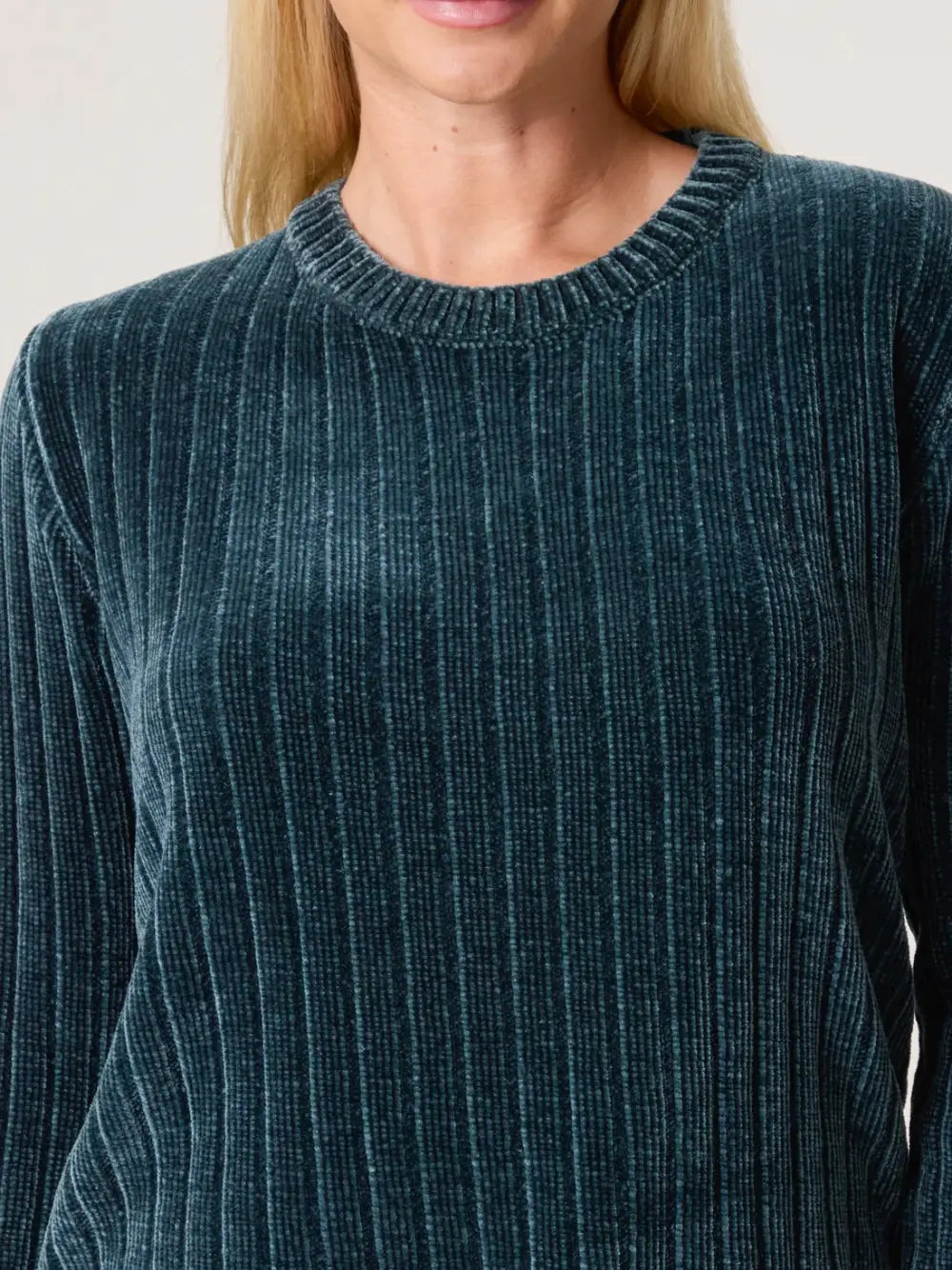 Janie Ribbed Chenille Jumper TEAL