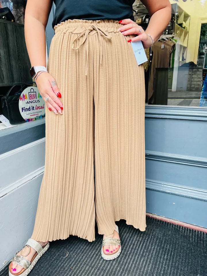 Jenna Pleated Trousers CAMEL