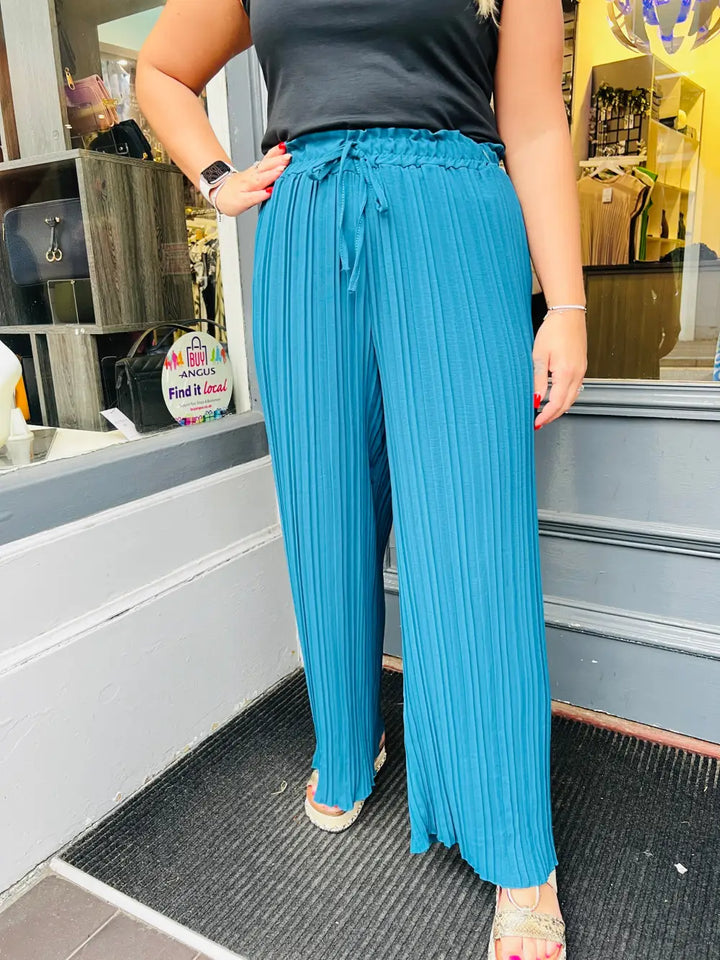 Jenna Pleated Trousers TEAL