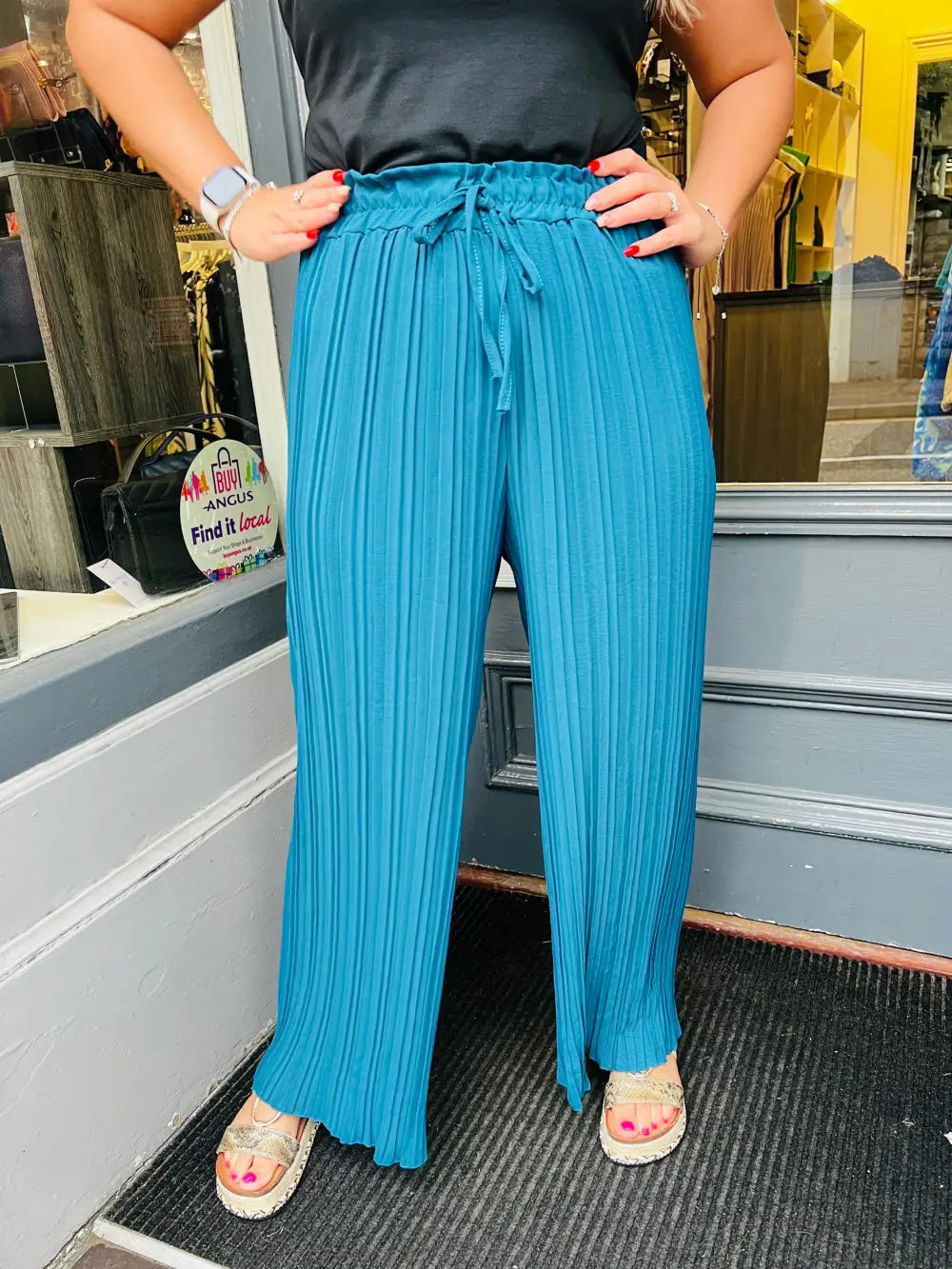 Jenna Pleated Trousers TEAL