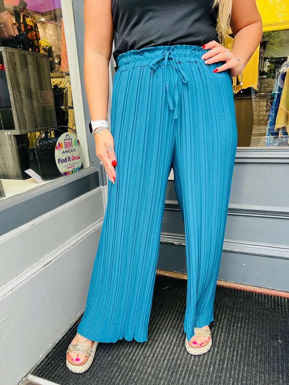 Jenna Pleated Trousers TEAL