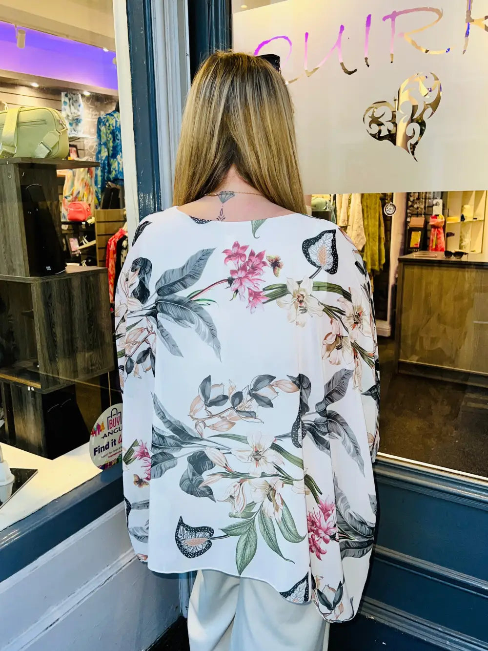 Jessica Floral Blouse BLACK