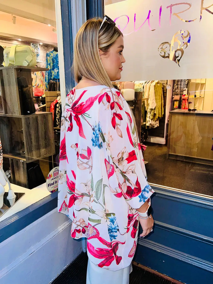 Jessica Floral Blouse RED