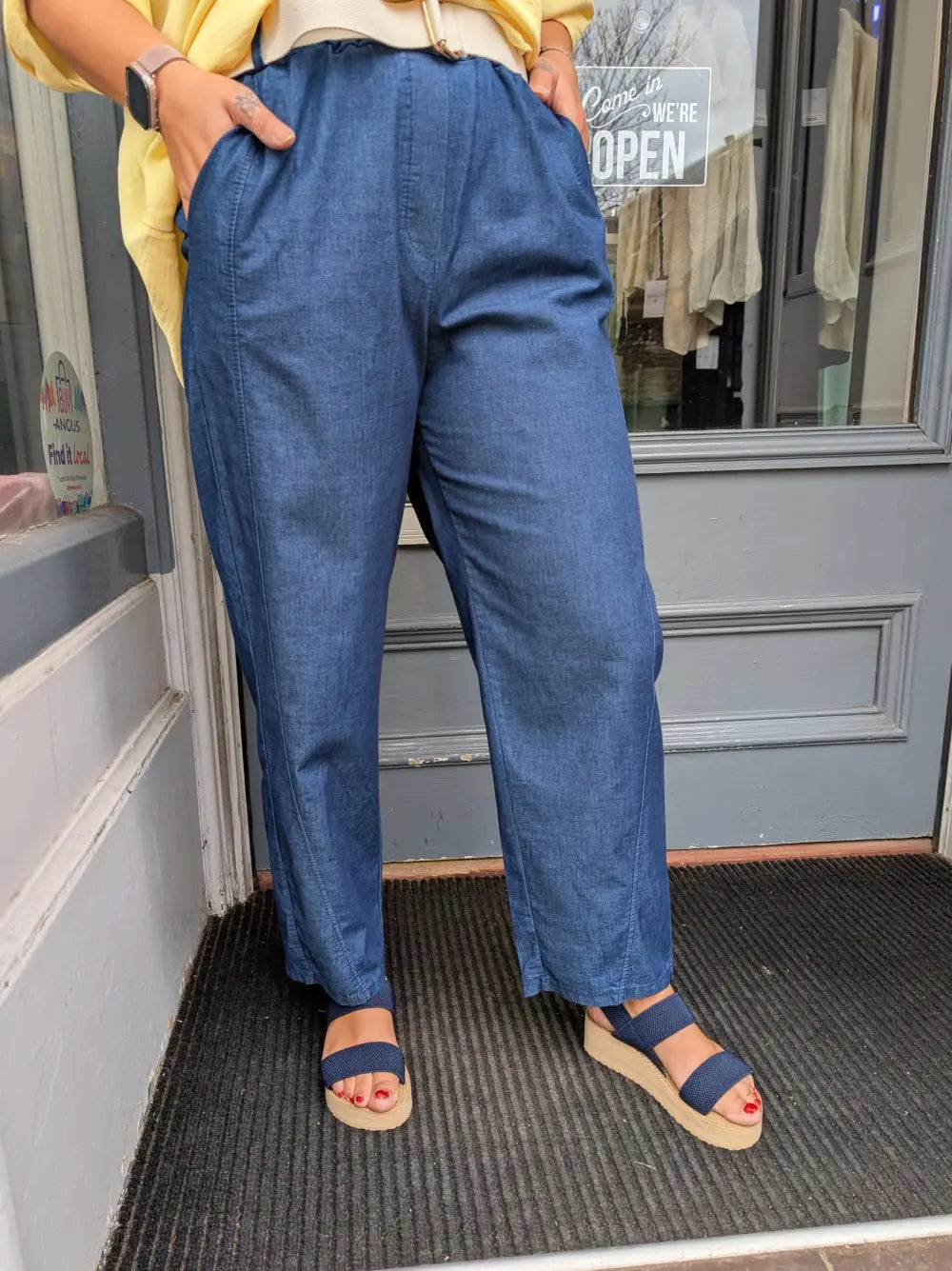Keira Belted Trousers DENIM