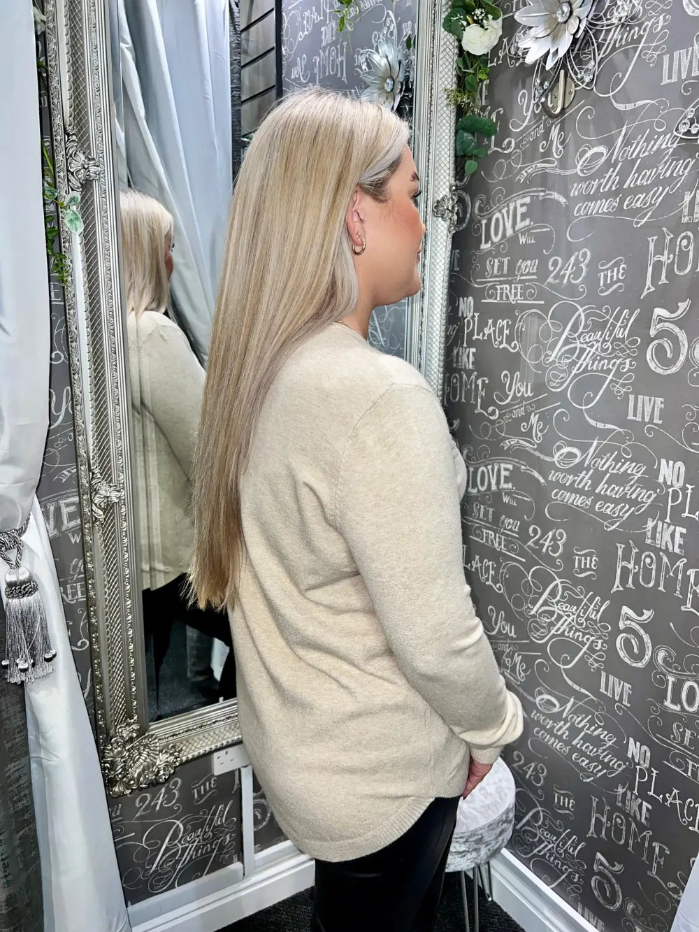 Kyra Circle Design Jumper BEIGE - Jumper