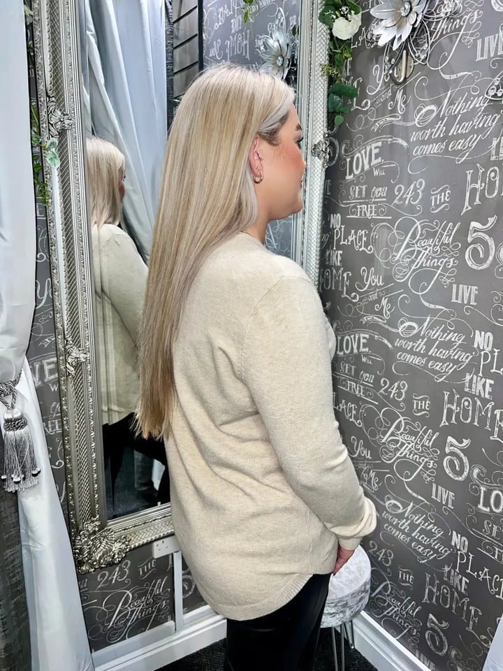 Kyra Circle Design Jumper BEIGE - Jumper