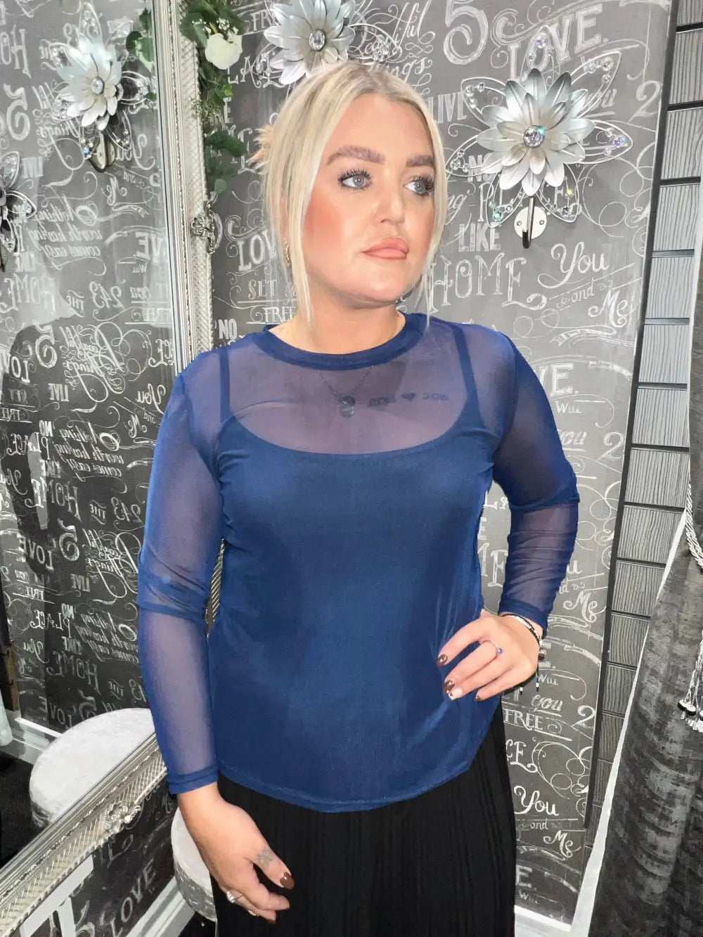 Layer Mesh Top BLUE - Tops