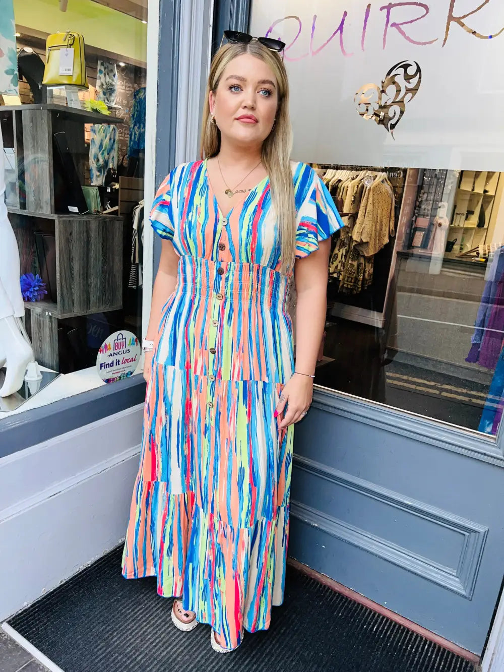 Leyla Multicolour Stripe Maxi Dress