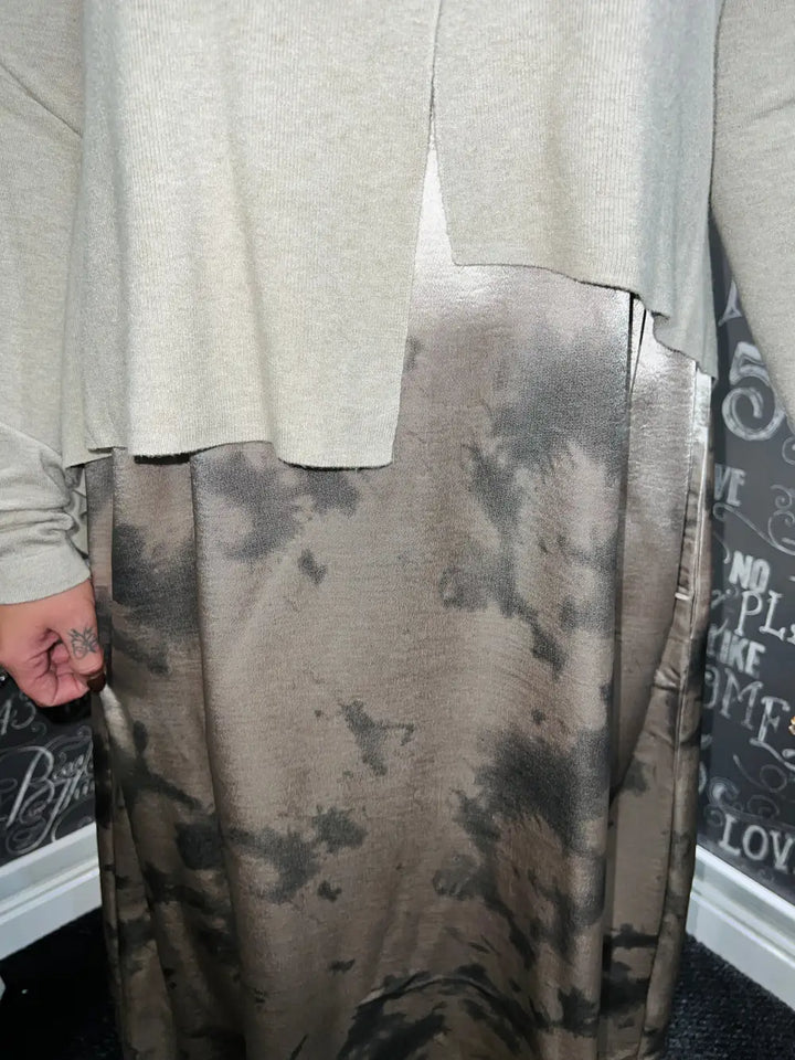 Lillyanna Premium Two Piece Dress BEIGE