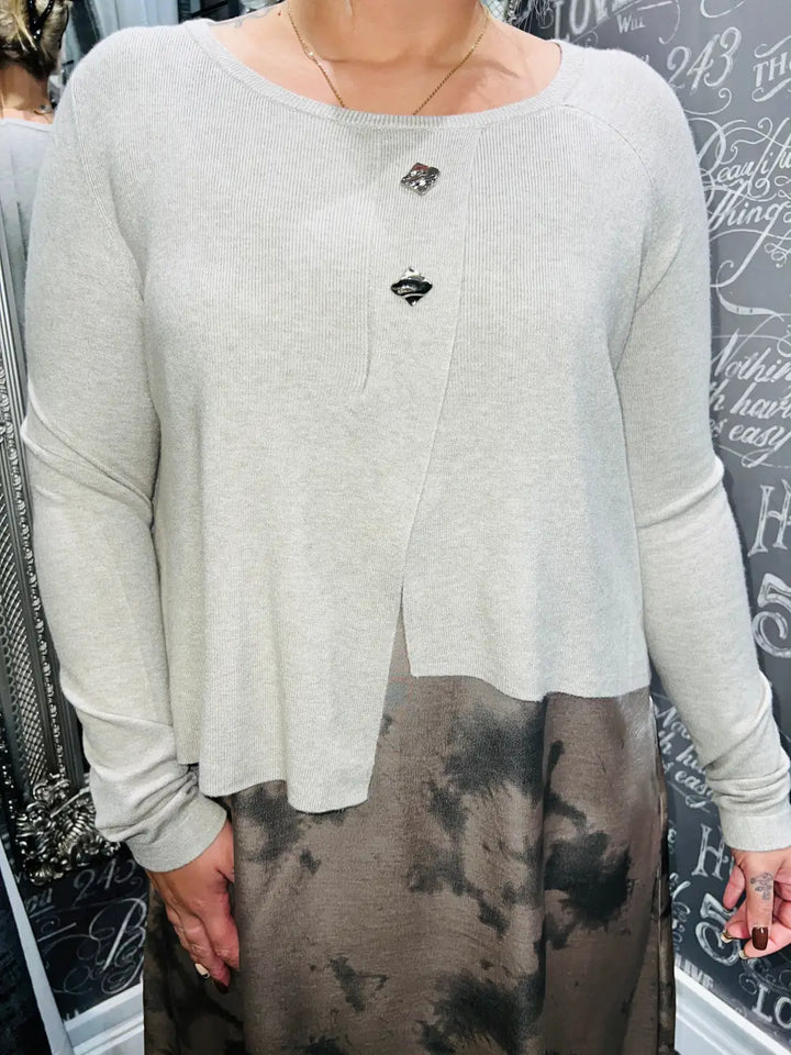 Lillyanna Premium Two Piece Dress BEIGE