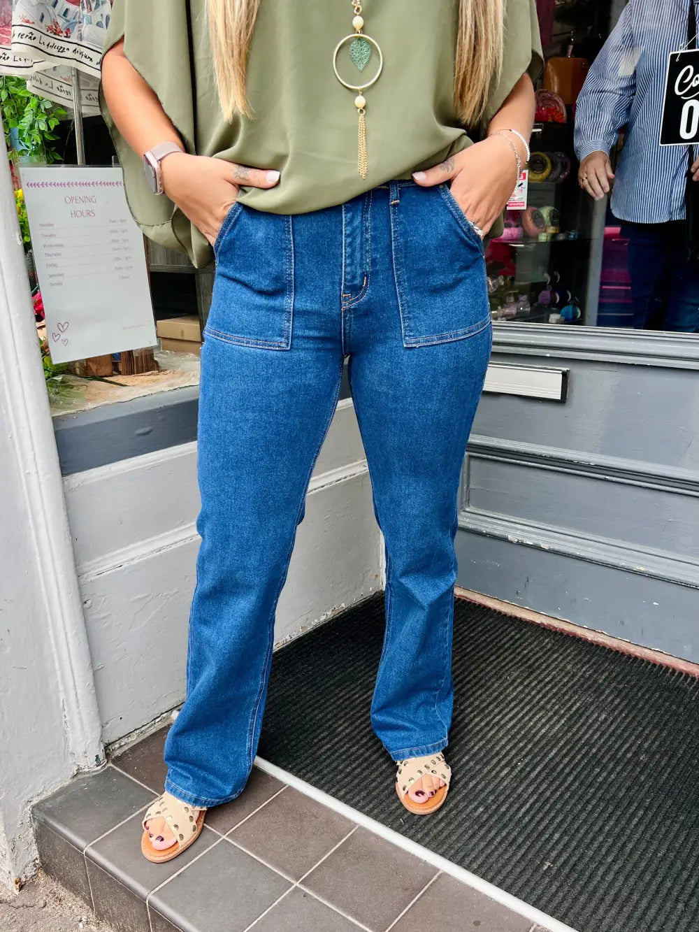 Lisa Wide Leg Jeans DARK BLUE