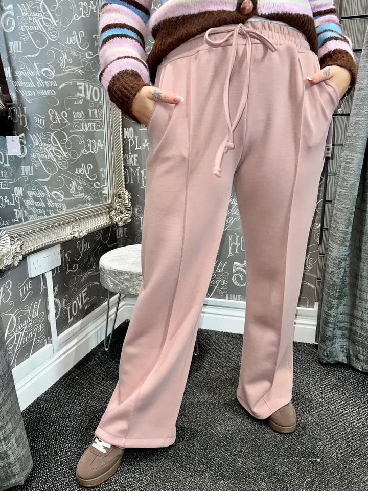 Lola Wide Leg Joggers DUSKY PINK