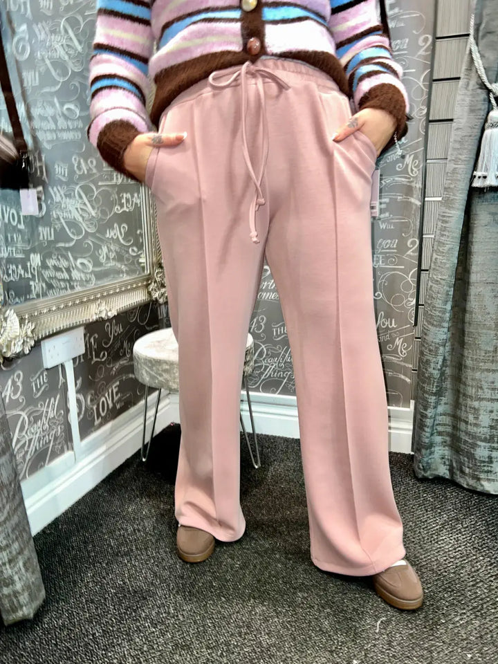 Lola Wide Leg Joggers DUSKY PINK