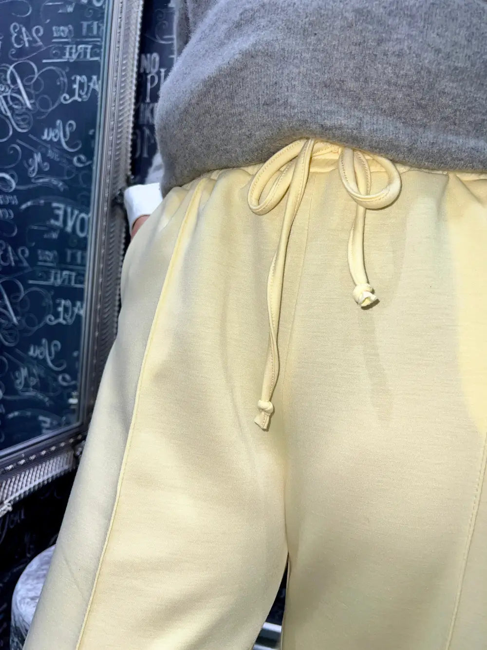 Lola Wide Leg Joggers LEMON