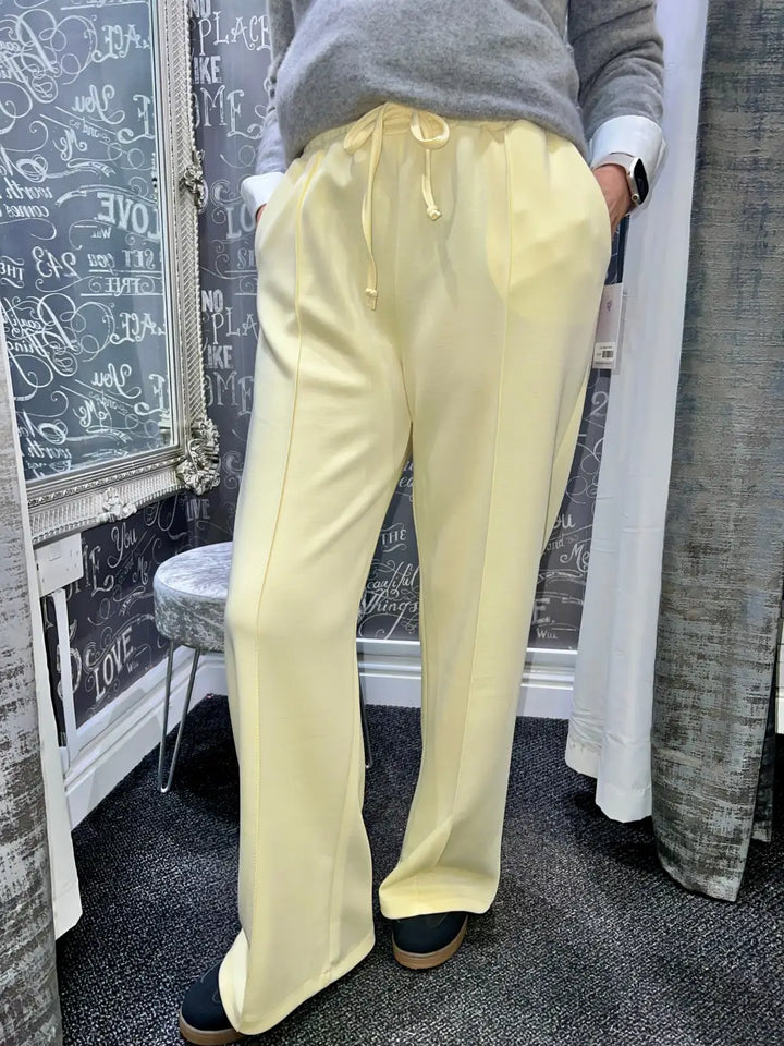 Lola Wide Leg Joggers LEMON