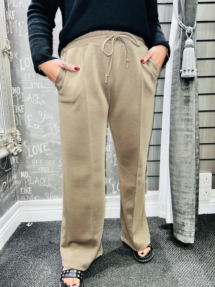 Lola Wide Leg Joggers MOCHA