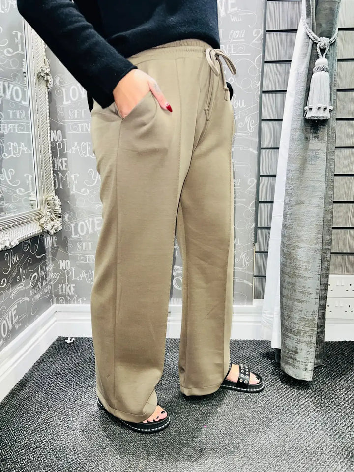 Lola Wide Leg Joggers MOCHA