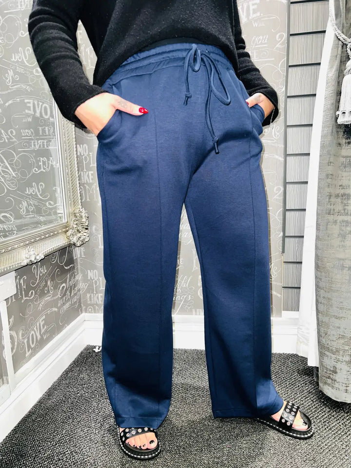Lola Wide Leg Joggers NAVY