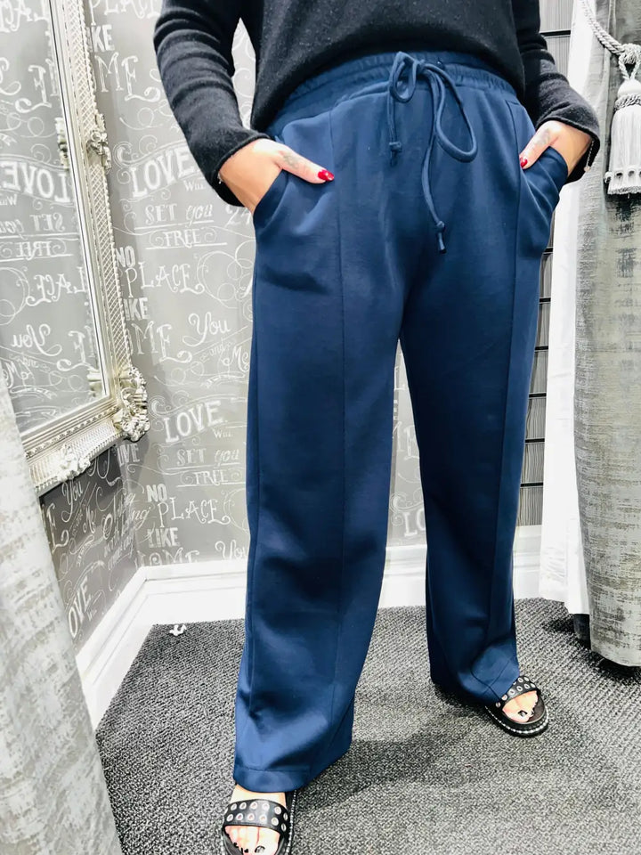 Lola Wide Leg Joggers NAVY
