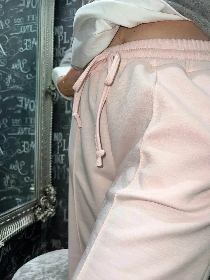 Lola Wide Leg Joggers PALE PINK
