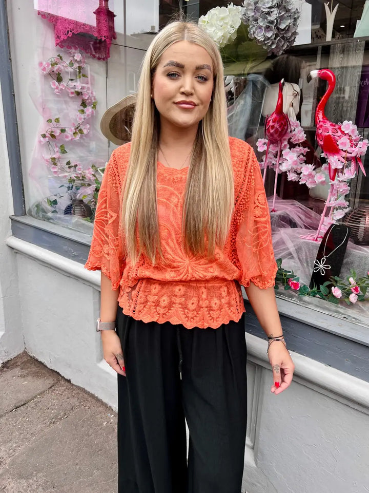 Luna Butterfly Top BURNT ORANGE