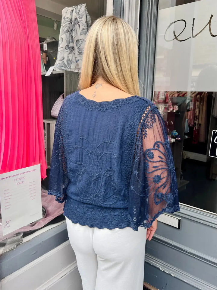 Luna Butterfly Top NAVY