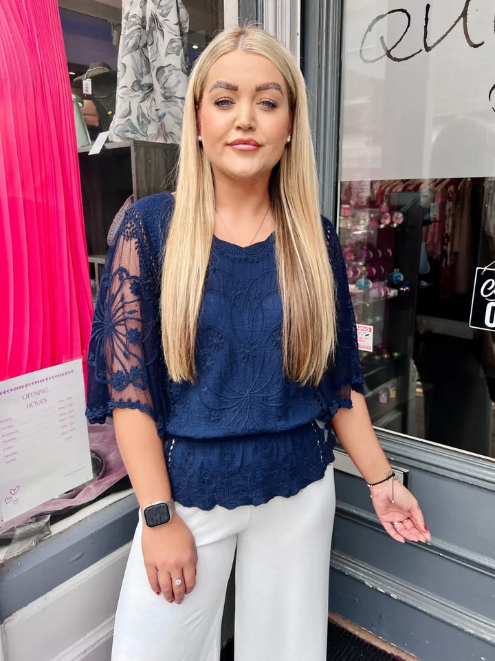 Luna Butterfly Top NAVY