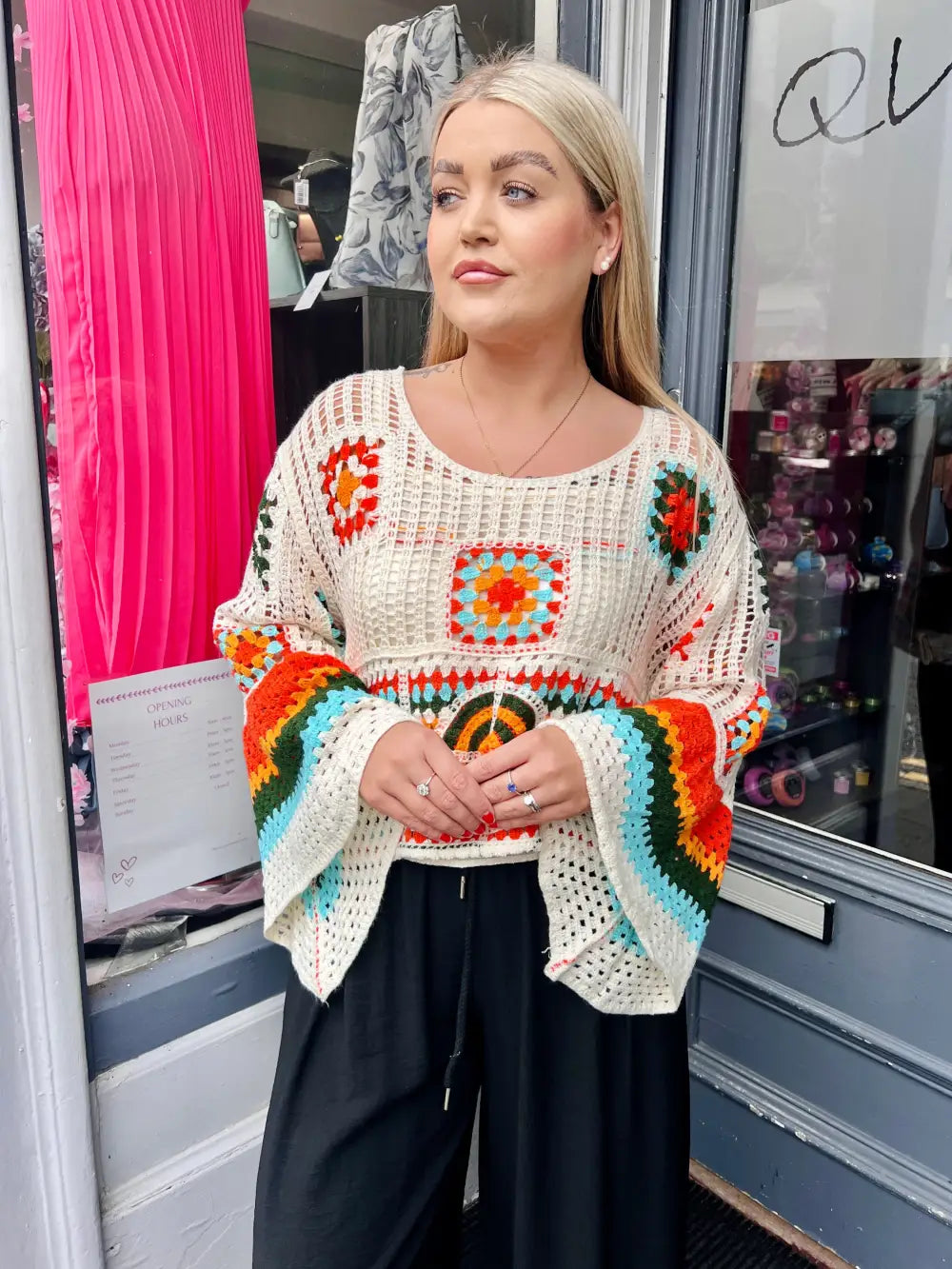 Mabel Boho Crochet Top ORANGE