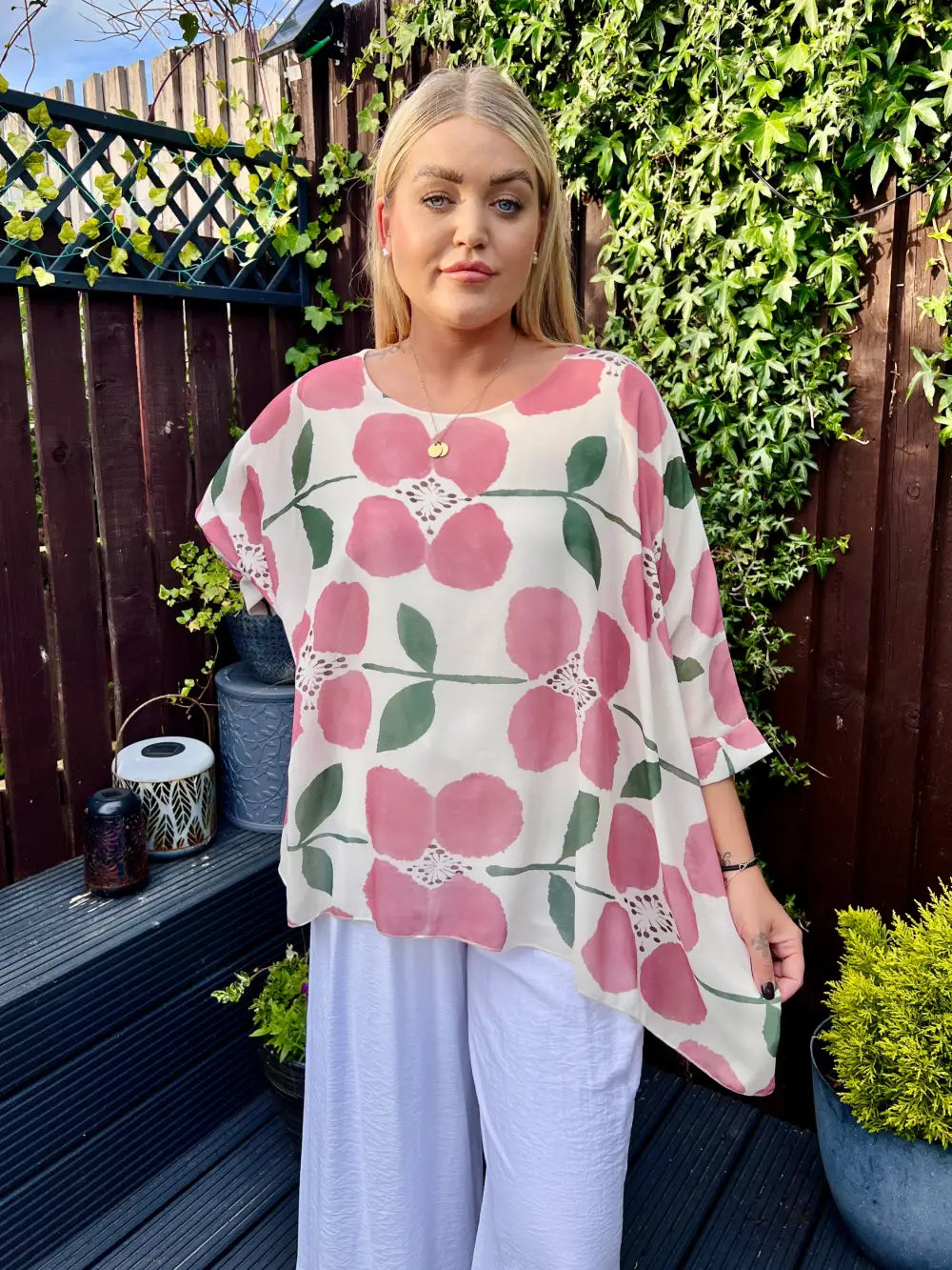 Maeva Floral Chiffon Blouse DUSKY PINK