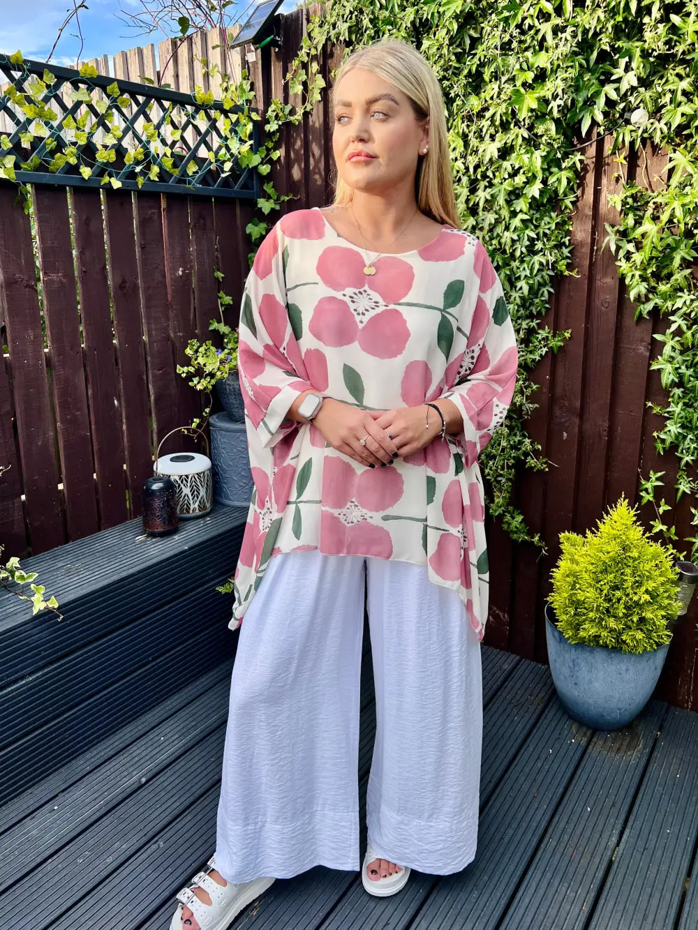 Maeva Floral Chiffon Blouse DUSKY PINK