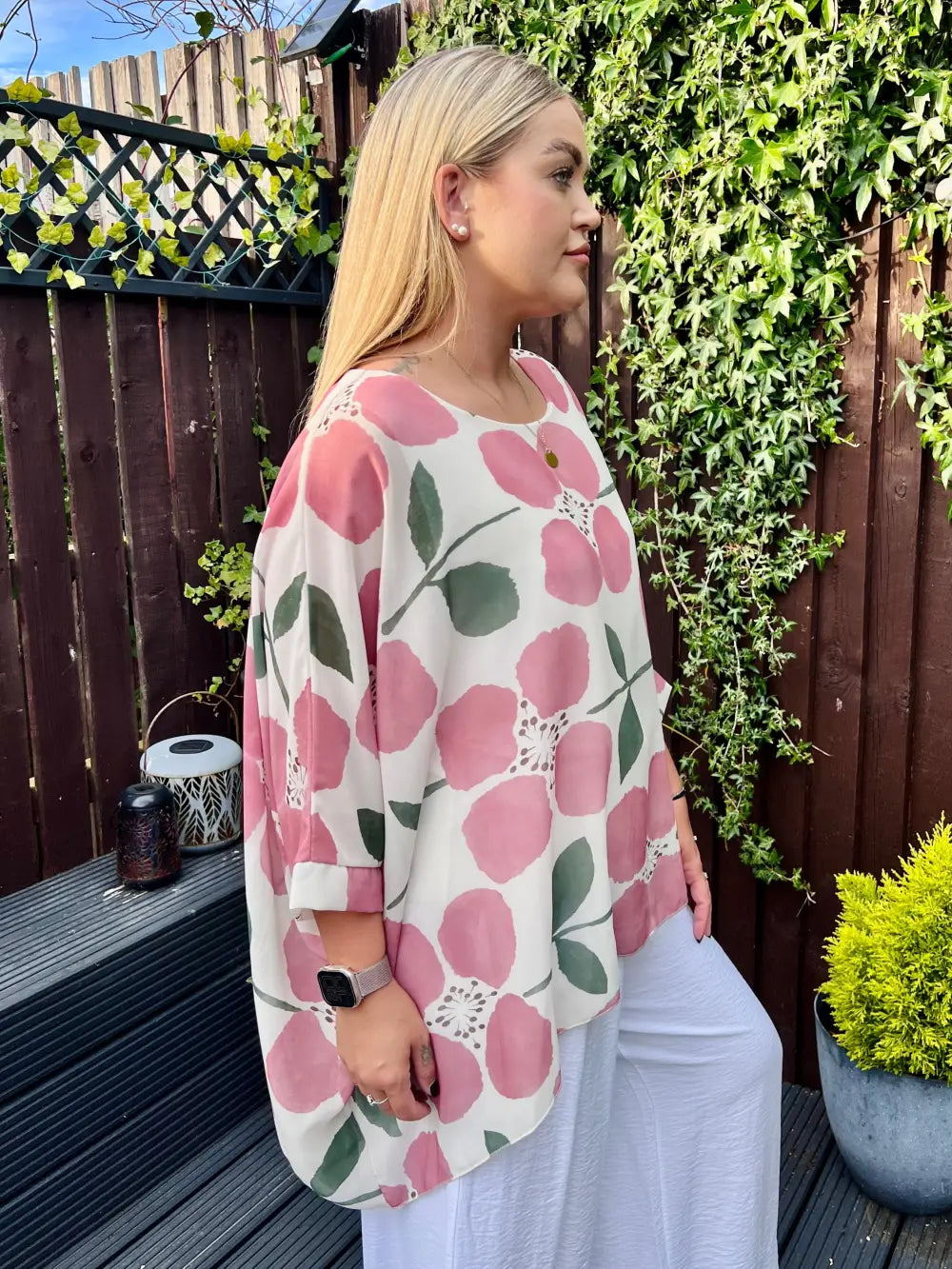 Maeva Floral Chiffon Blouse DUSKY PINK
