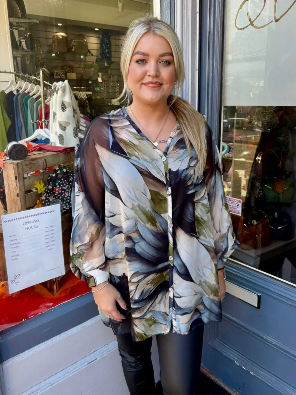 Maeva Silk Blouse with Vest KHAKI