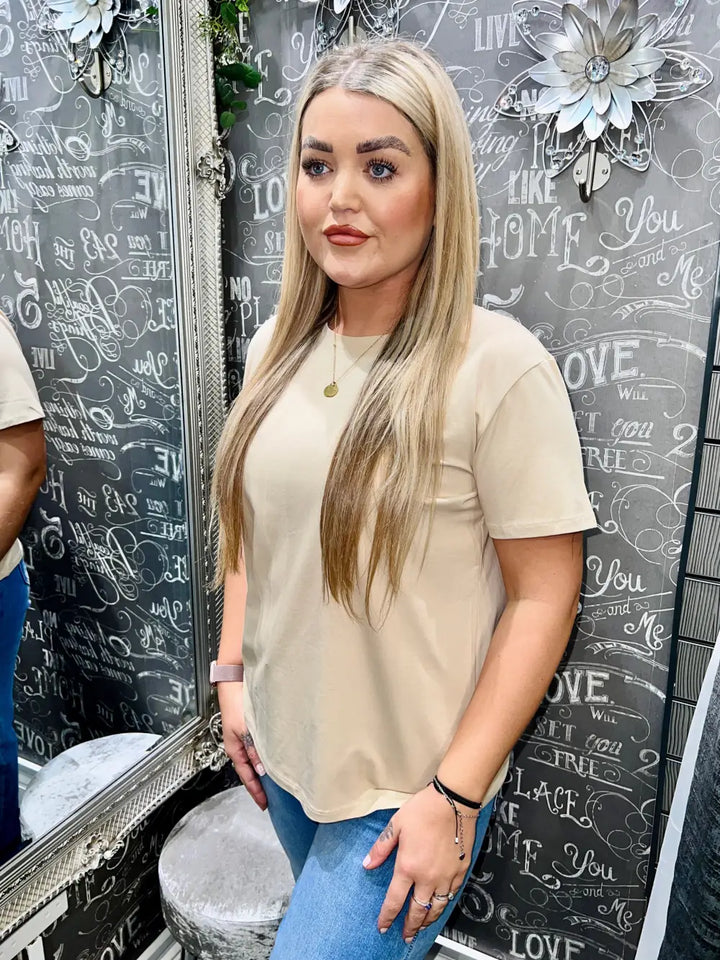 Maisie Plain T-Shirt BEIGE