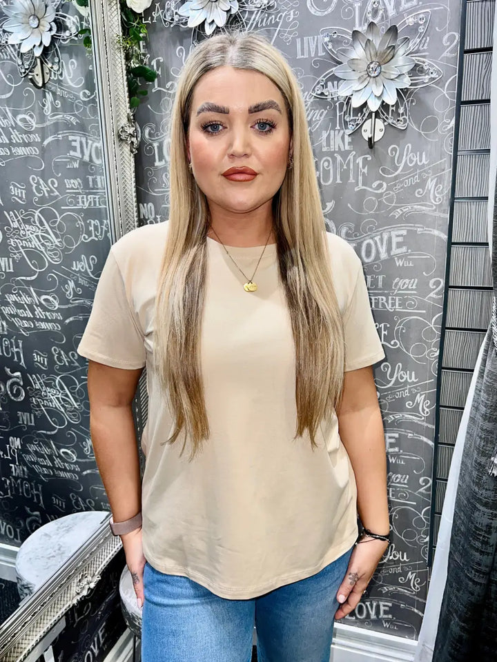 Maisie Plain T-Shirt BEIGE